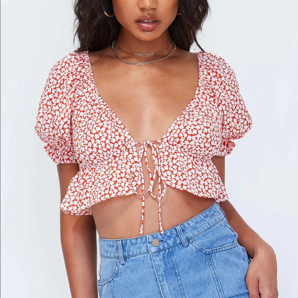 Red Crop Top From Princess Polly
